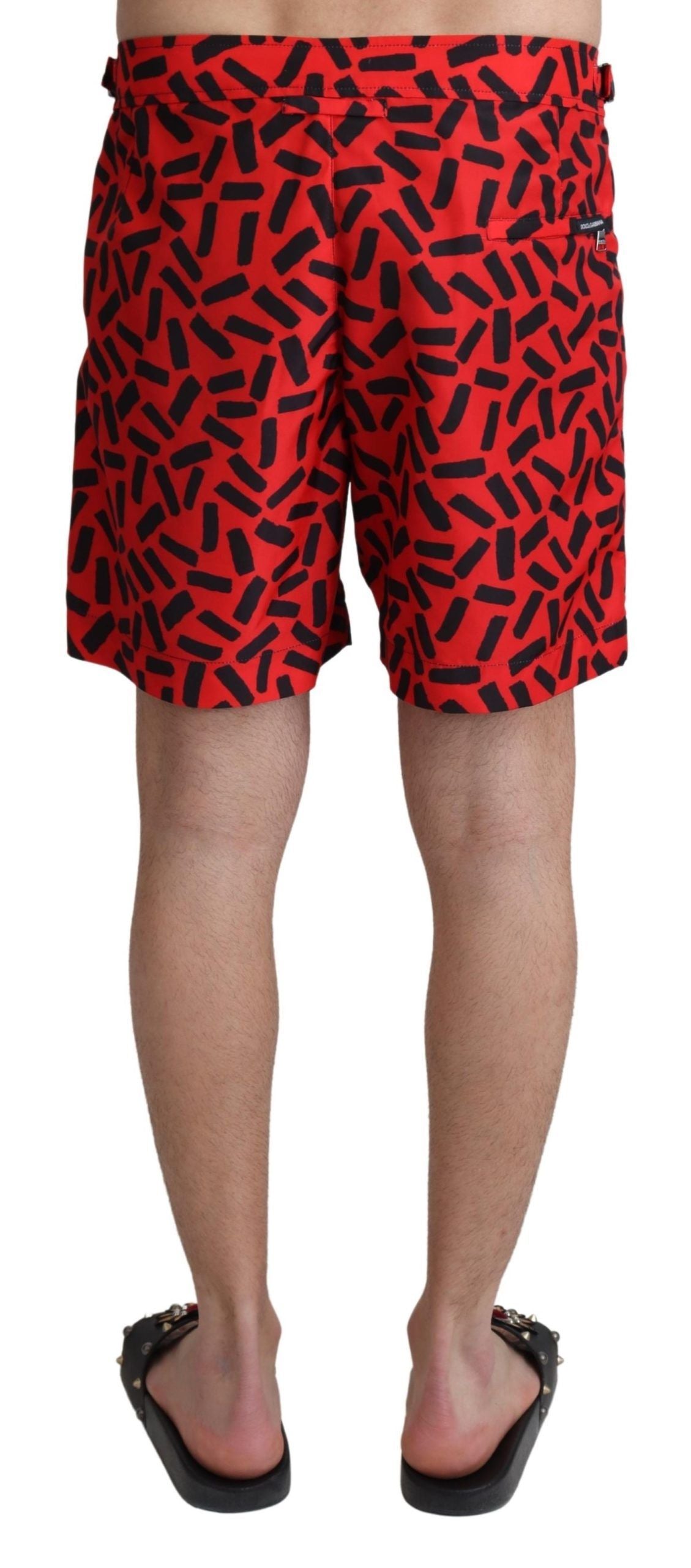 Dolce & Gabbana Red Swim Shorts for Men detail view