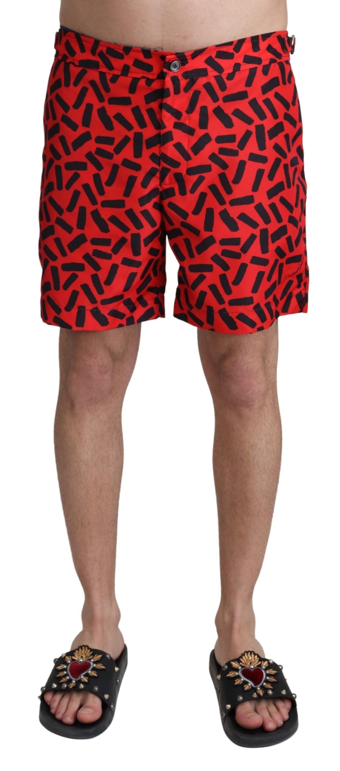 Dolce & Gabbana Red Swim Shorts for Men