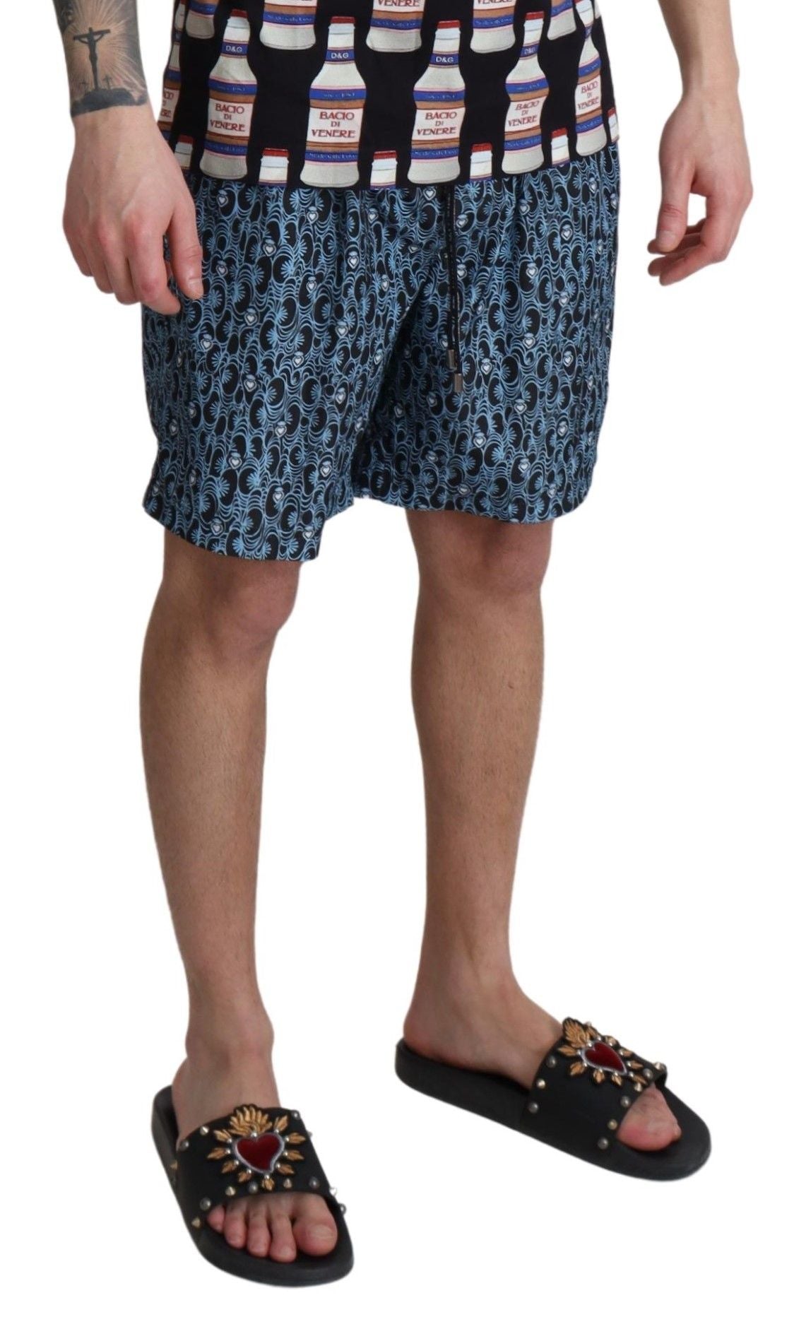 Dolce & Gabbana Blue Swim Shorts for Men side view