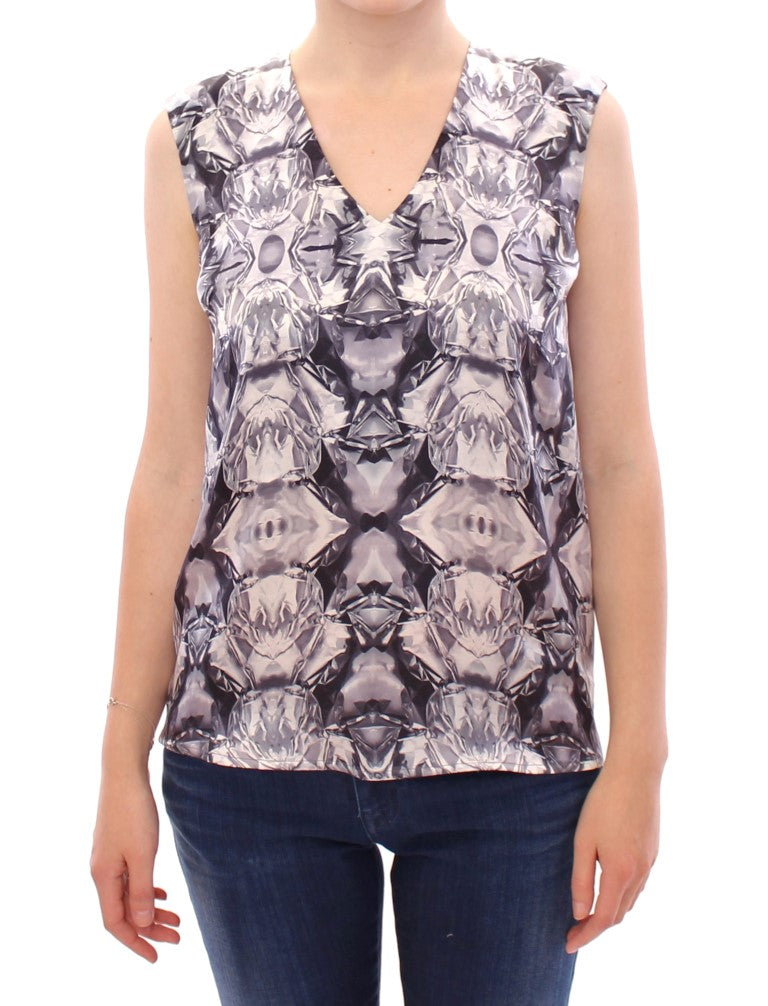 Arzu Kaprol Multicolor Sleeveless T-Shirt for Women