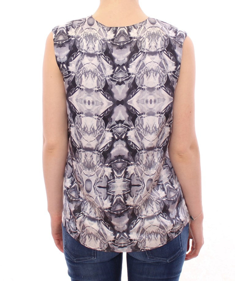Arzu Kaprol Multicolor Sleeveless T-Shirt for Women detail view