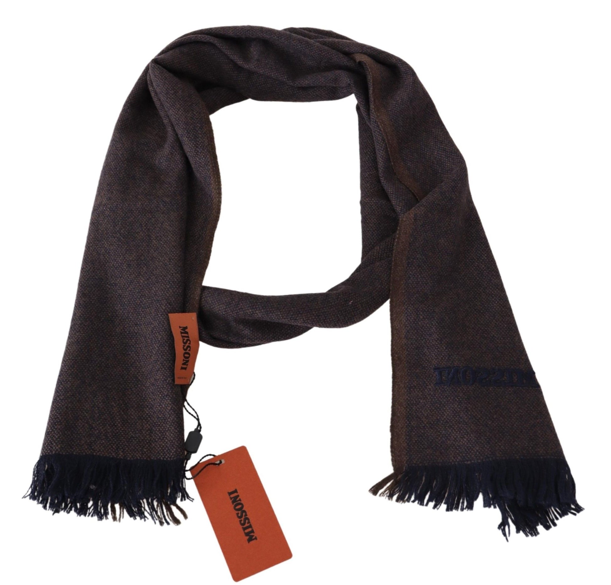 Missoni Brown Scarf for Men detail view
