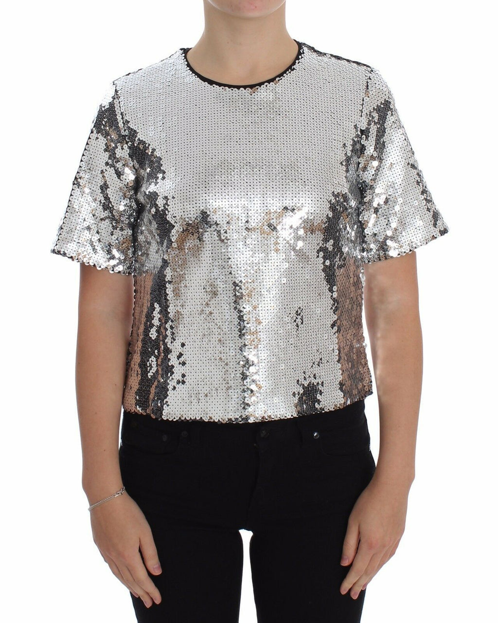 Dolce & Gabbana Silver T-Shirt for Women
