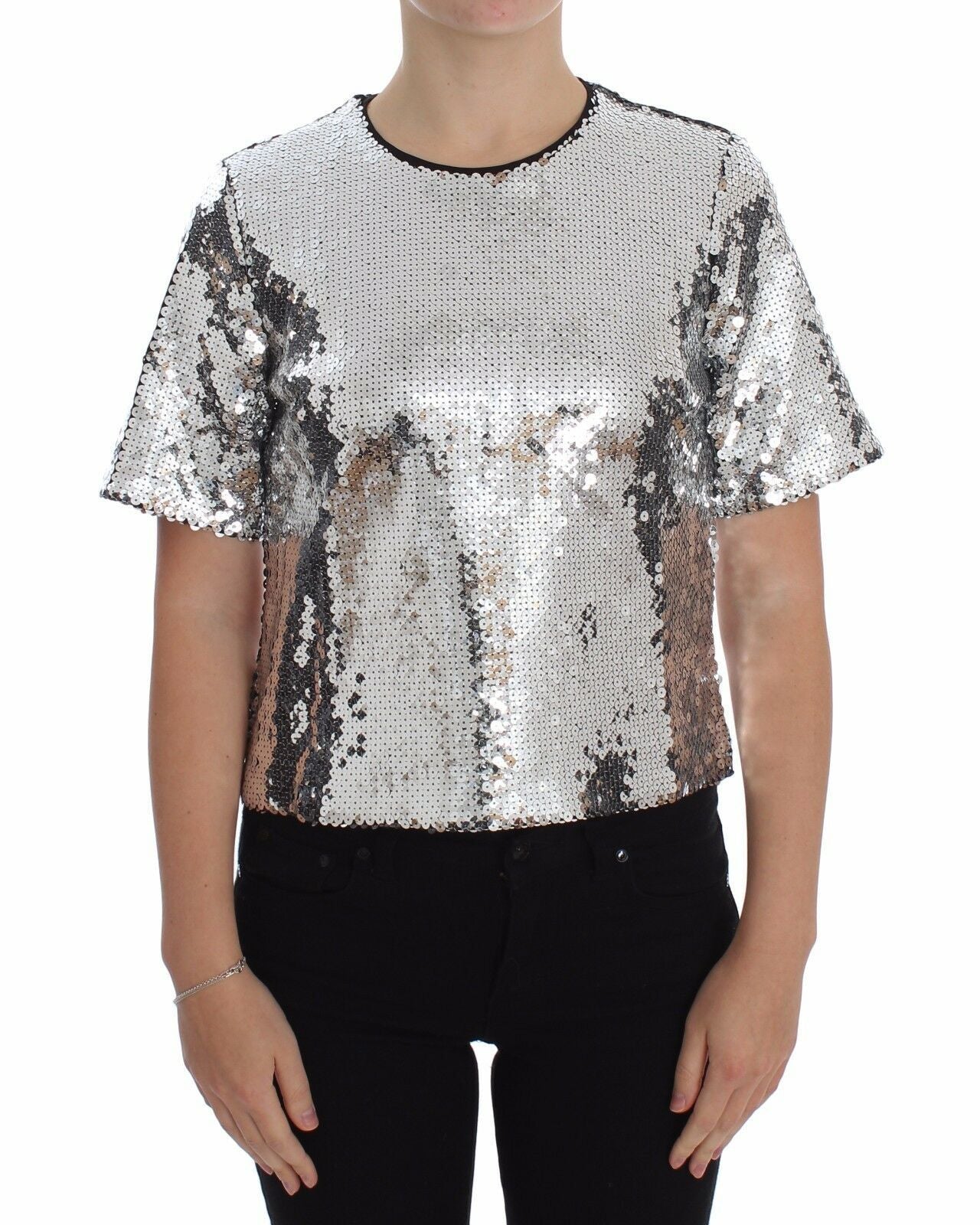 Dolce & Gabbana Silver T-Shirt for Women