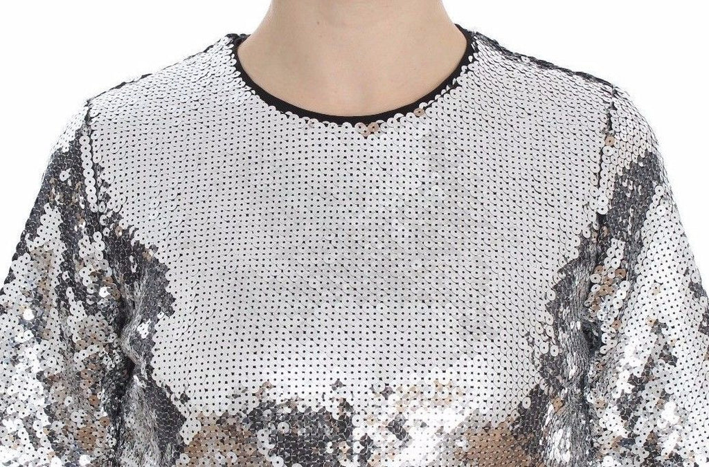 Dolce & Gabbana Silver T-Shirt for Women side view