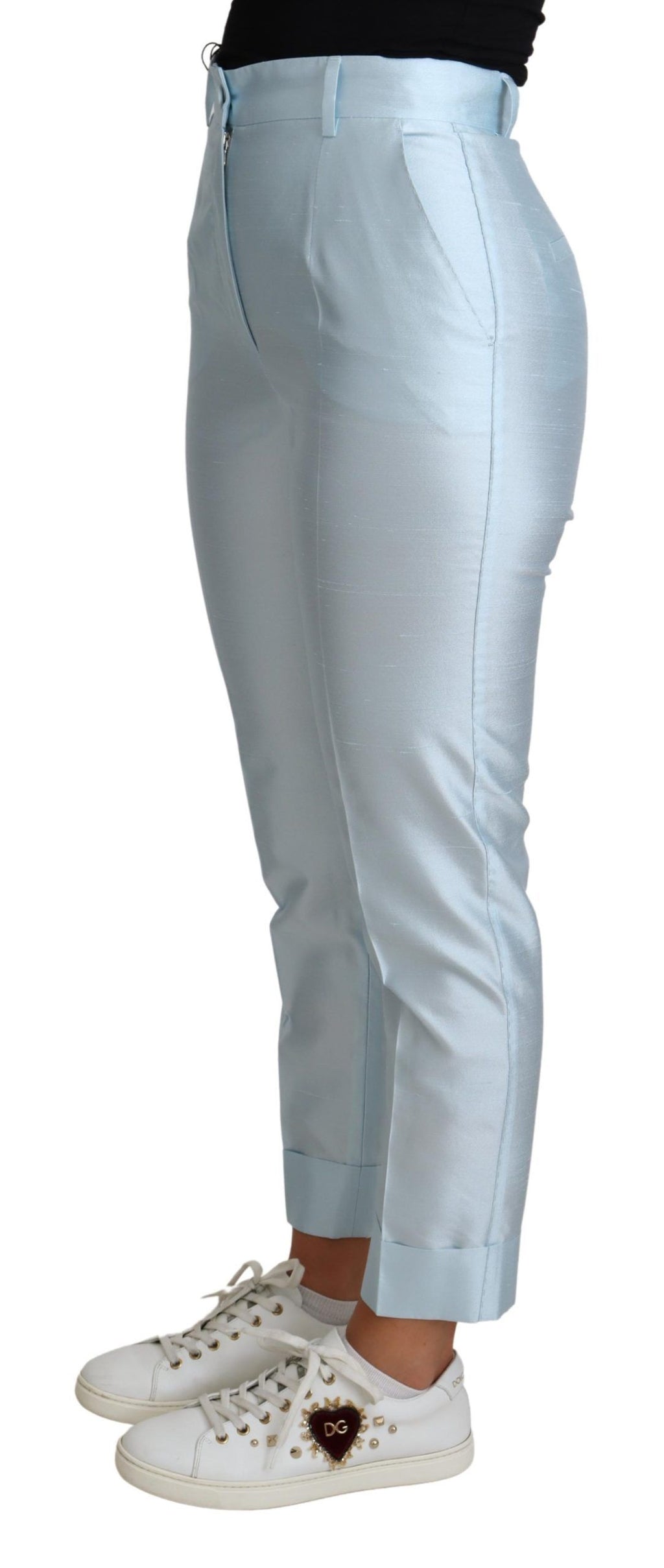 Dolce & Gabbana Blue Cropped Pants for Women alternate view