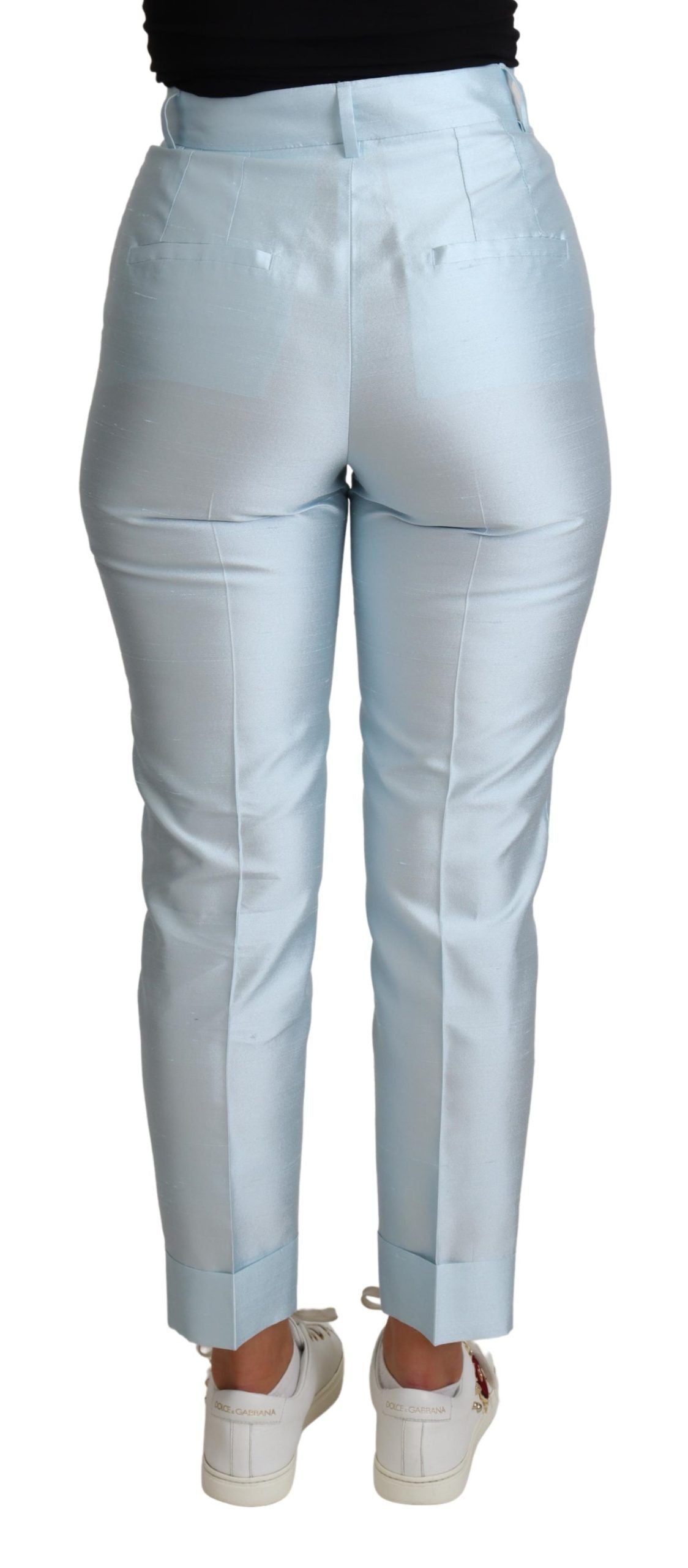 Dolce & Gabbana Blue Cropped Pants for Women detail view