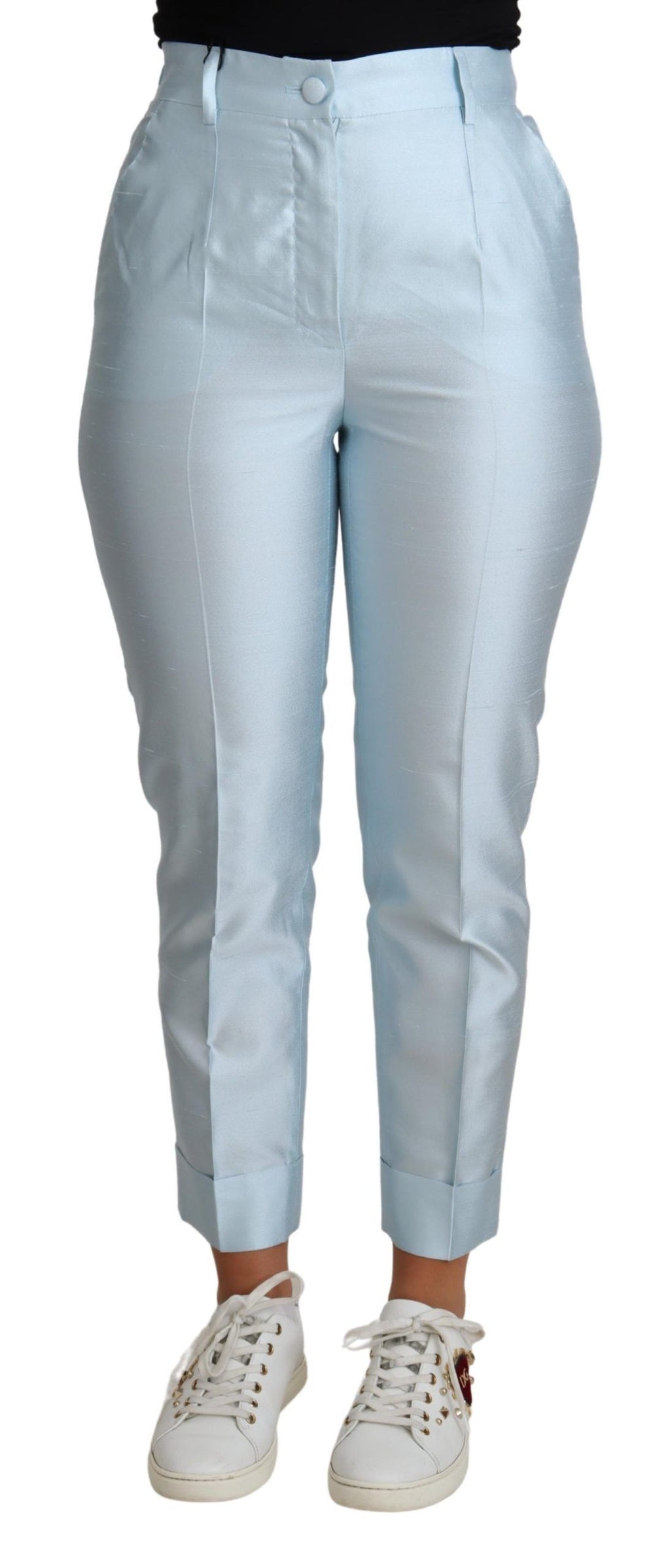 Dolce & Gabbana Blue Cropped Pants for Women
