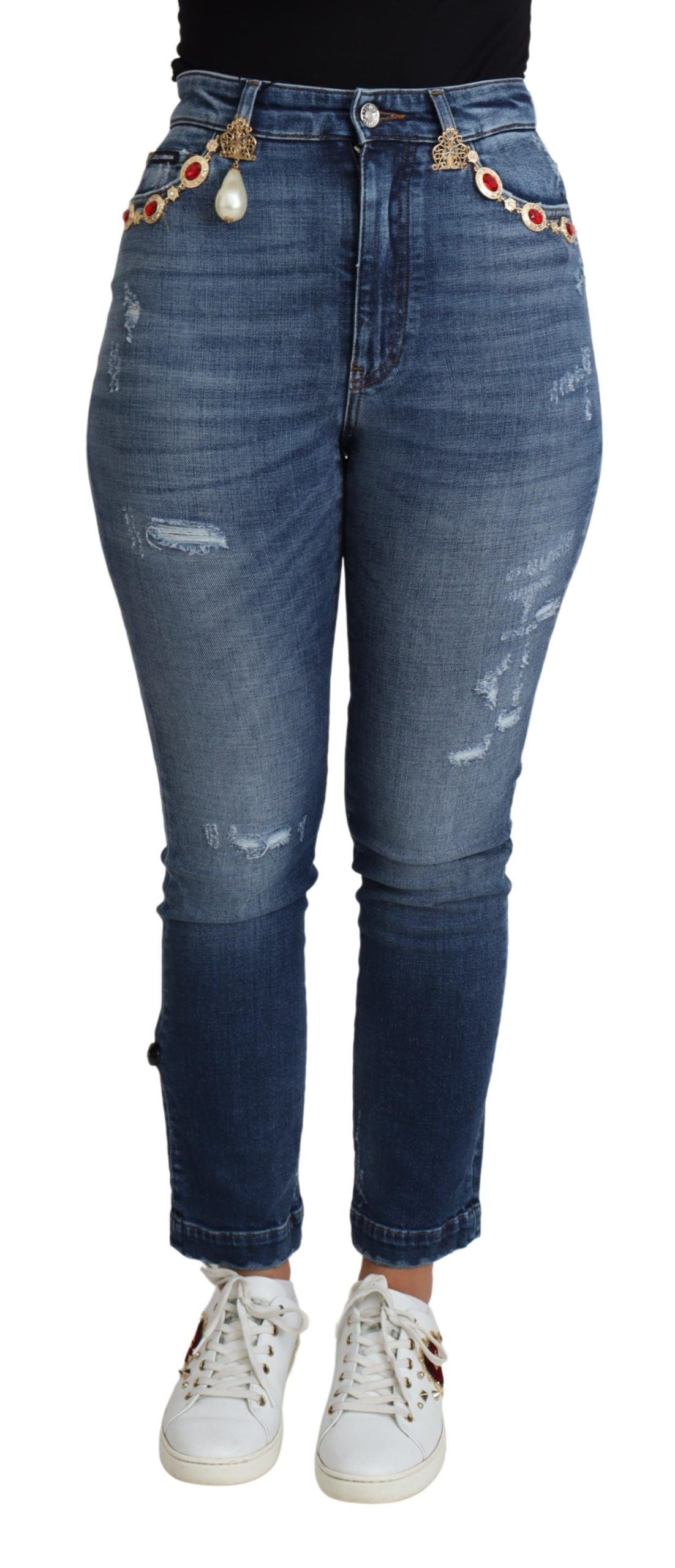 Dolce & Gabbana Blue Skinny Jeans for Women