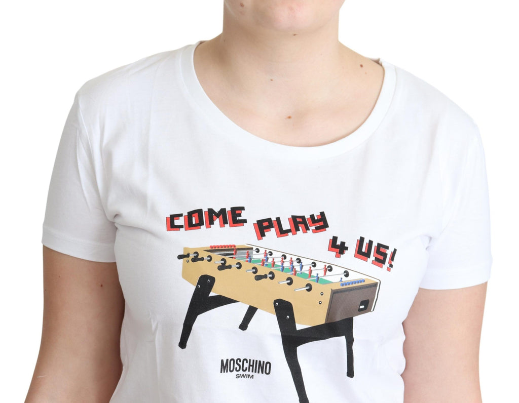 Moschino White T-Shirt for Women side view