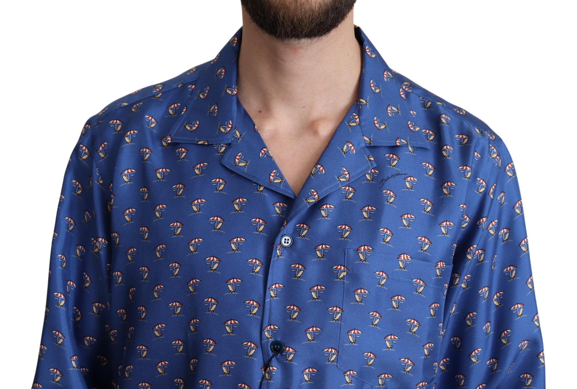 Dolce & Gabbana Blue Shirt for Men side view
