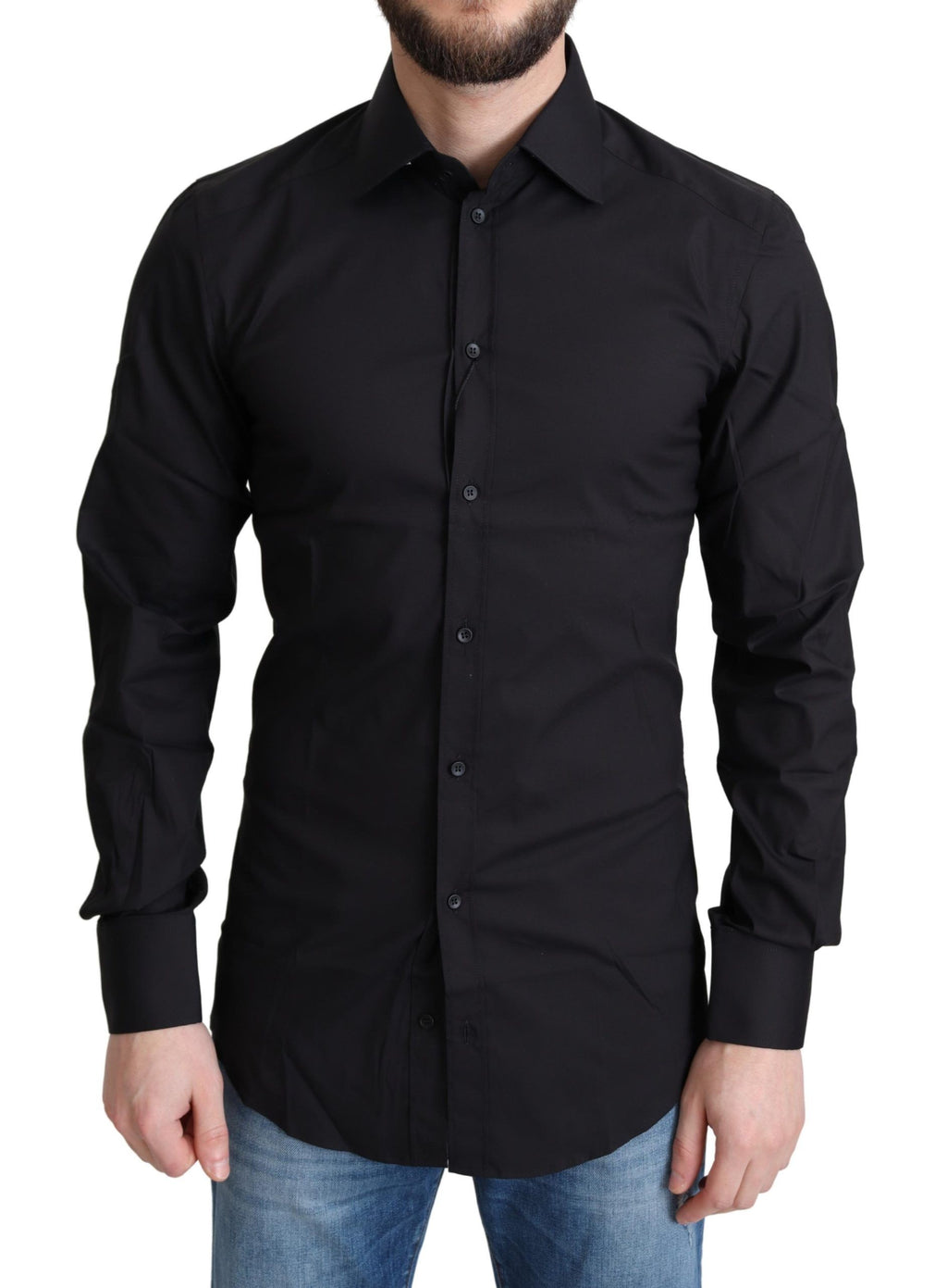 Dolce & Gabbana Black Dress Shirt for Men