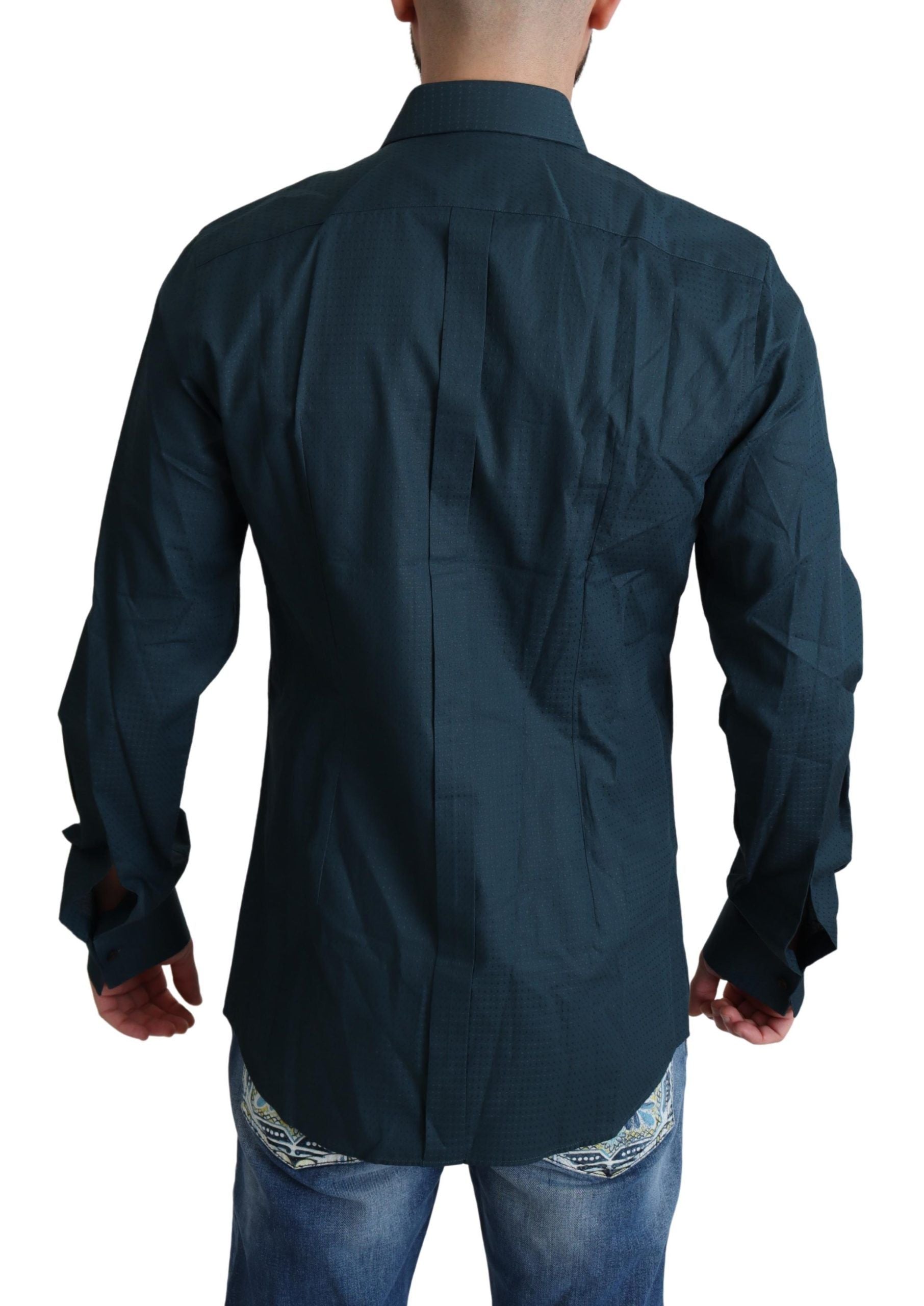 Dolce & Gabbana Blue Dress Shirt for Men detail view