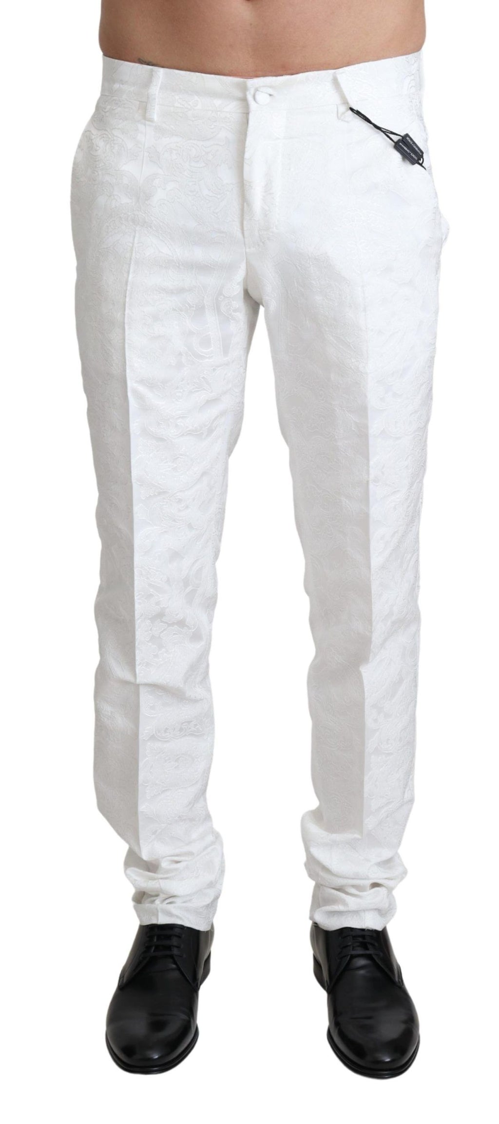 Dolce & Gabbana White Dress Pants for Men
