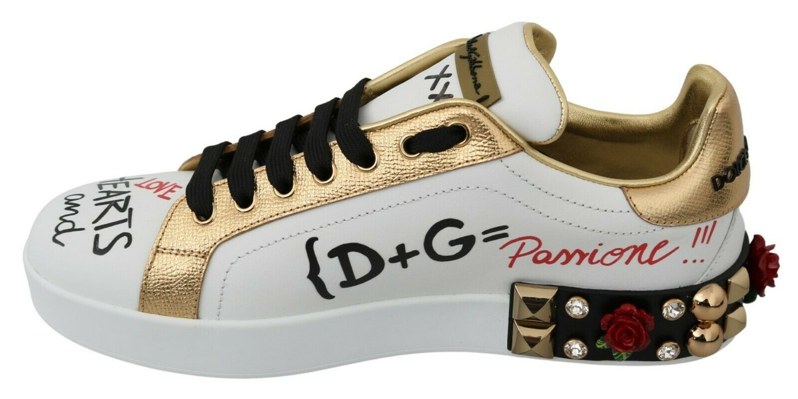 Dolce & Gabbana White Low Top Sneakers for Women detail view
