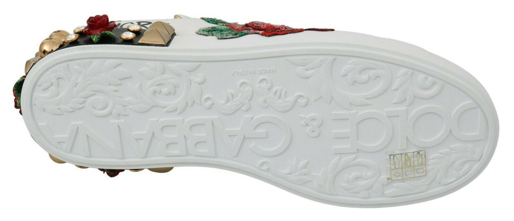 Dolce & Gabbana White Low Top Sneakers for Women side view