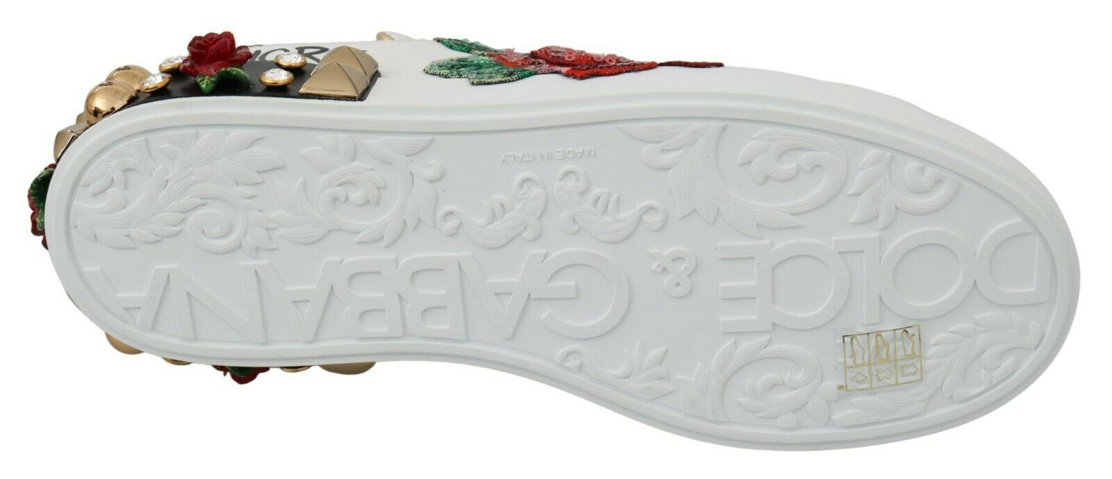 Dolce & Gabbana White Low Top Sneakers for Women side view