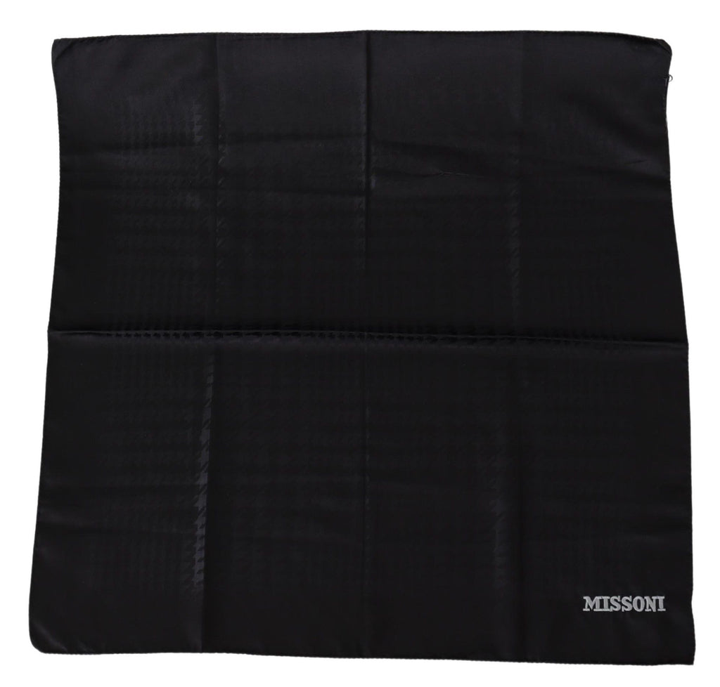 Missoni Écharpe-châle unisexe en maille de laine noire