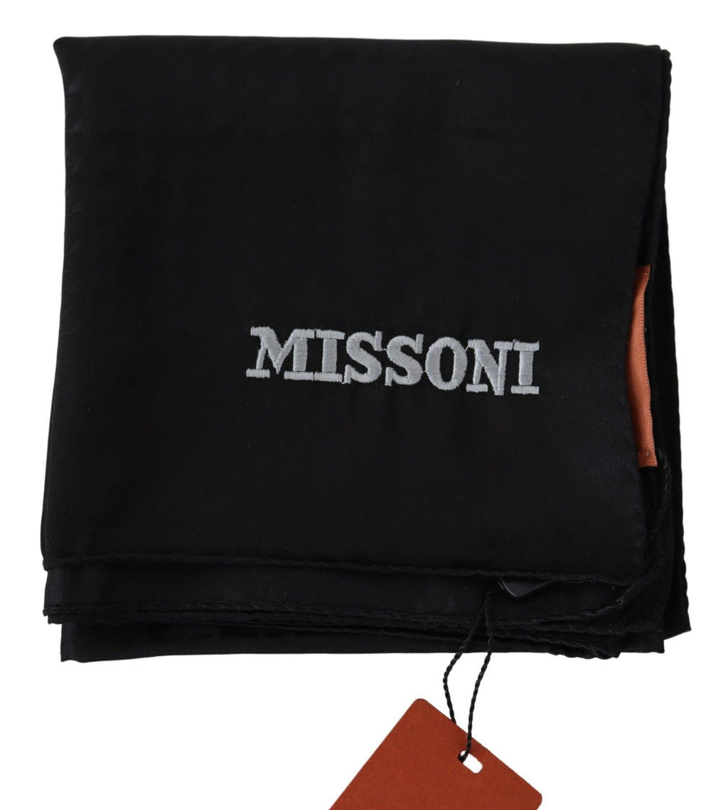Missoni Écharpe-châle unisexe en maille de laine noire