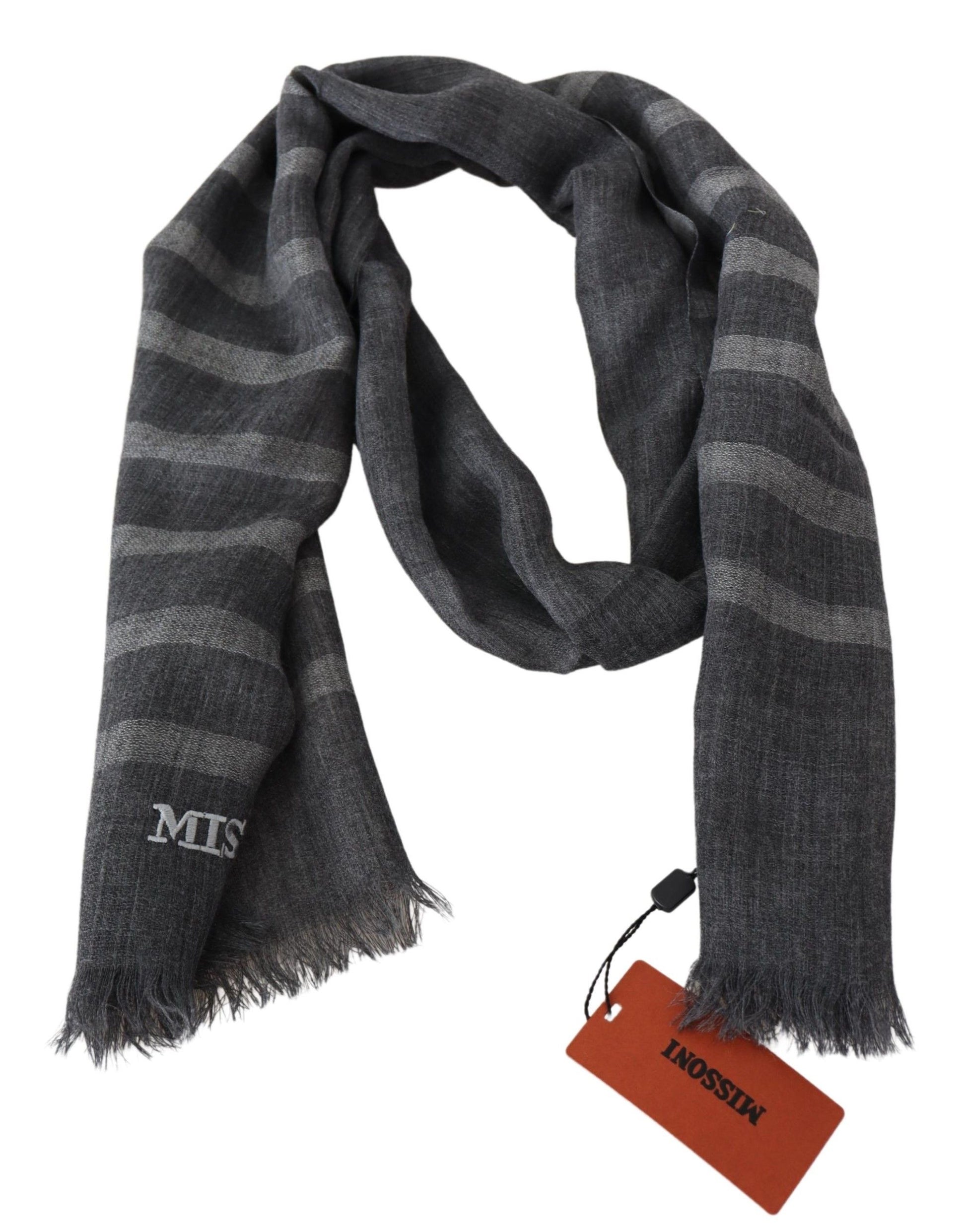 Missoni Grey Scarf for Men detail view