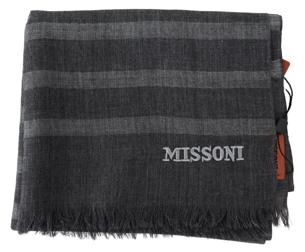 Missoni Grey Scarf for Men side view