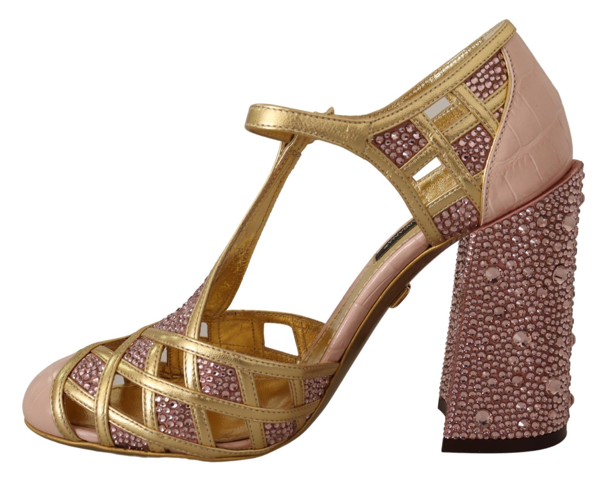 Dolce & Gabbana Gold High Heel for Women side view