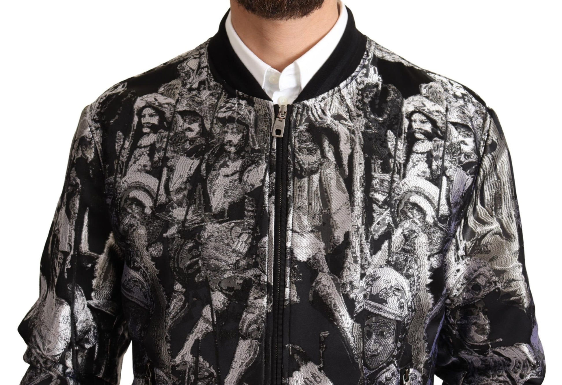 Dolce & Gabbana Black Bomber for Men side view