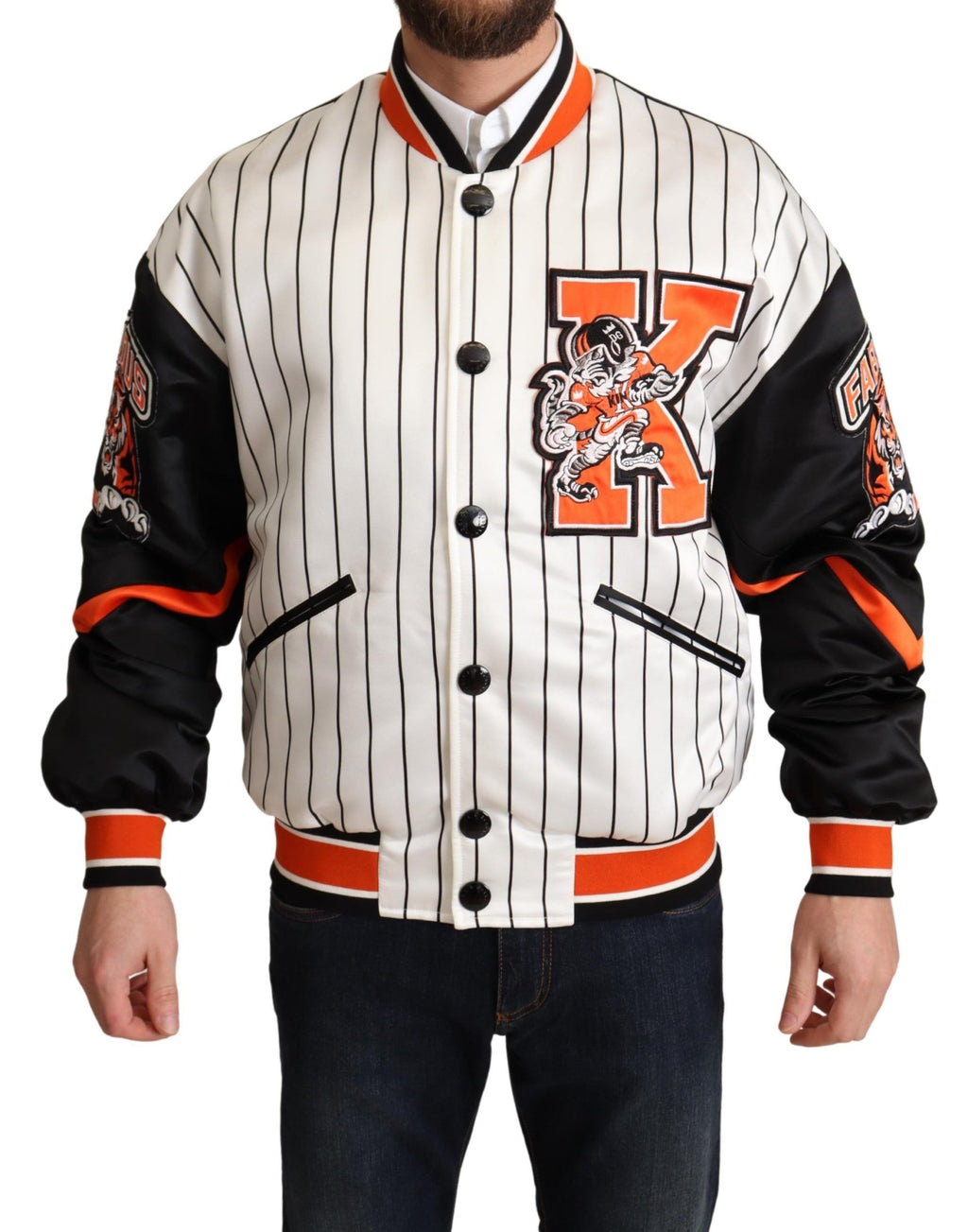 Dolce & Gabbana White Bomber for Men