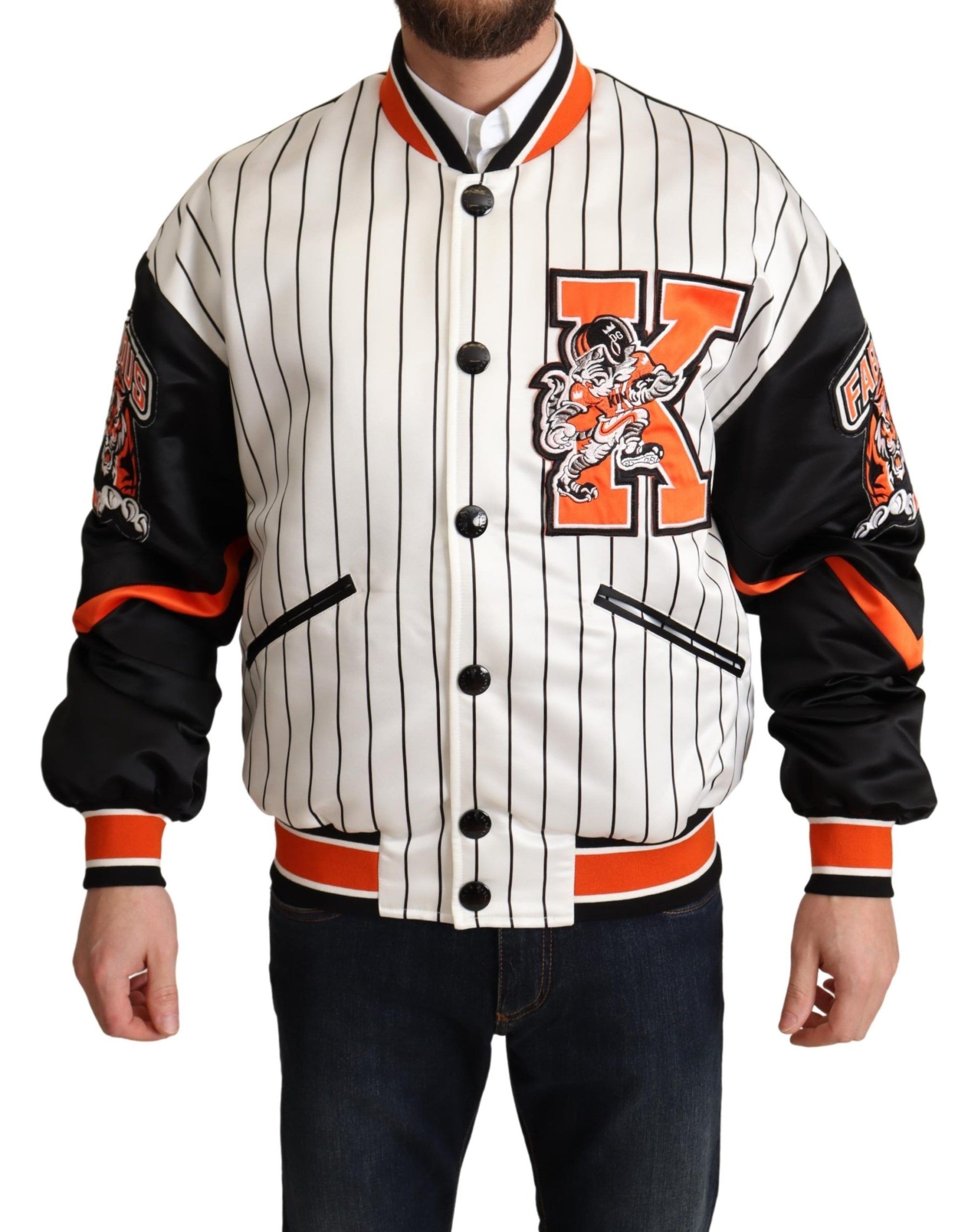 Dolce & Gabbana White Bomber for Men