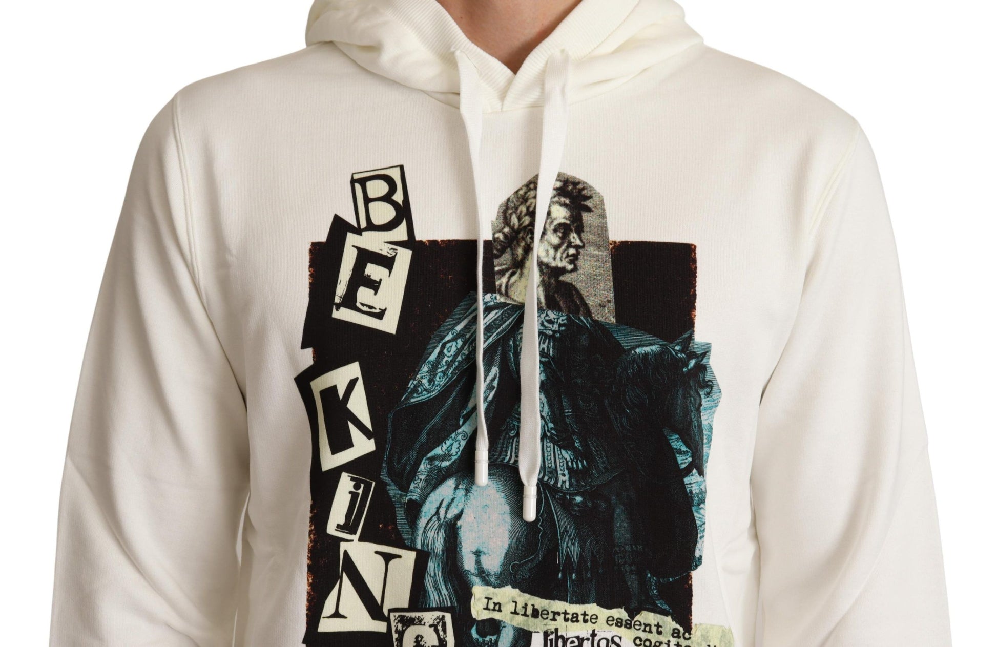 Dolce & Gabbana White Hoodie for Men side view