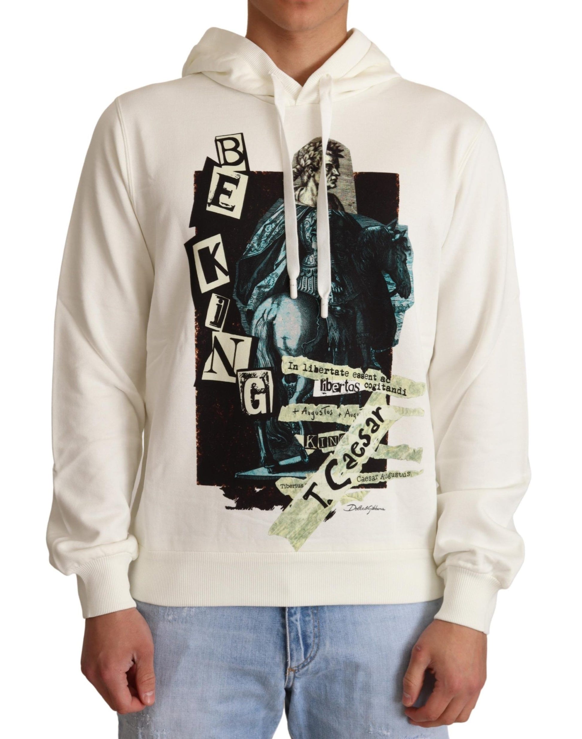 Dolce & Gabbana White Hoodie for Men
