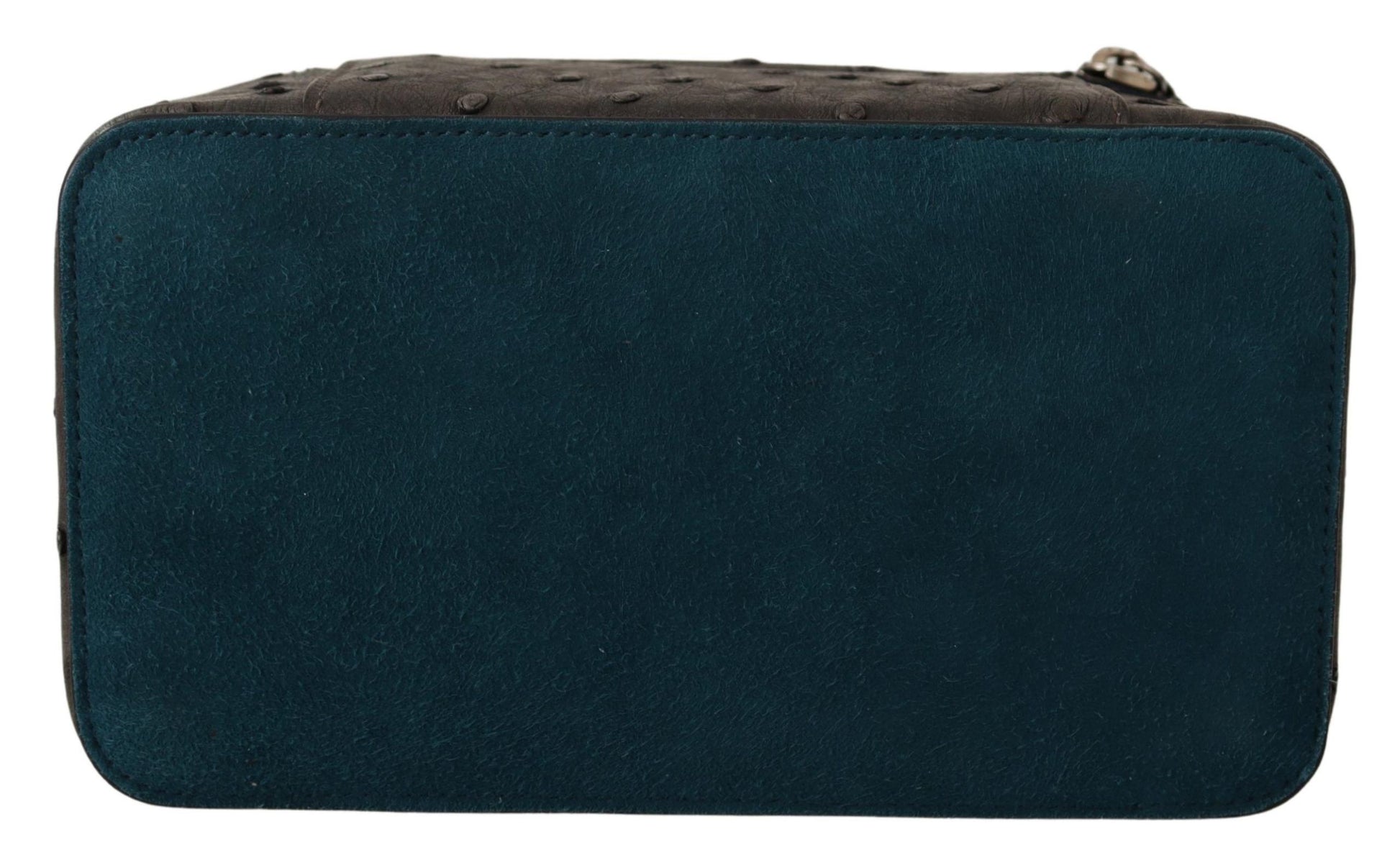 Dolce &amp; Gabbana Kosmetiktasche aus grauem Leder, Kulturbeutel, Rasiertasche