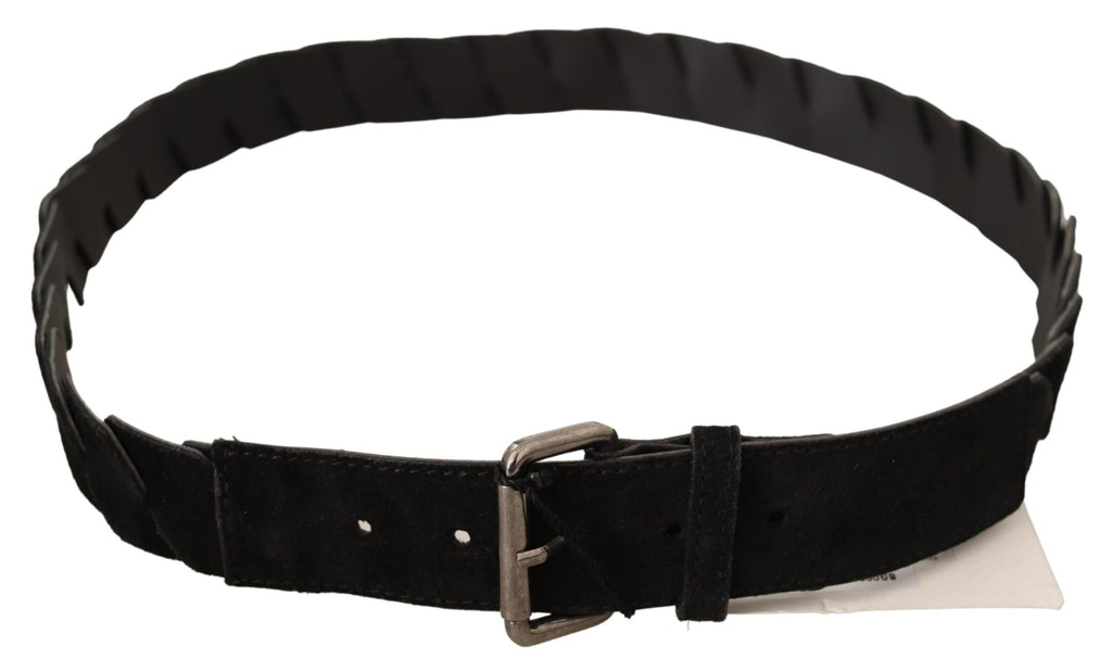 GF Ferre Black High Waist Belts for Men detail view