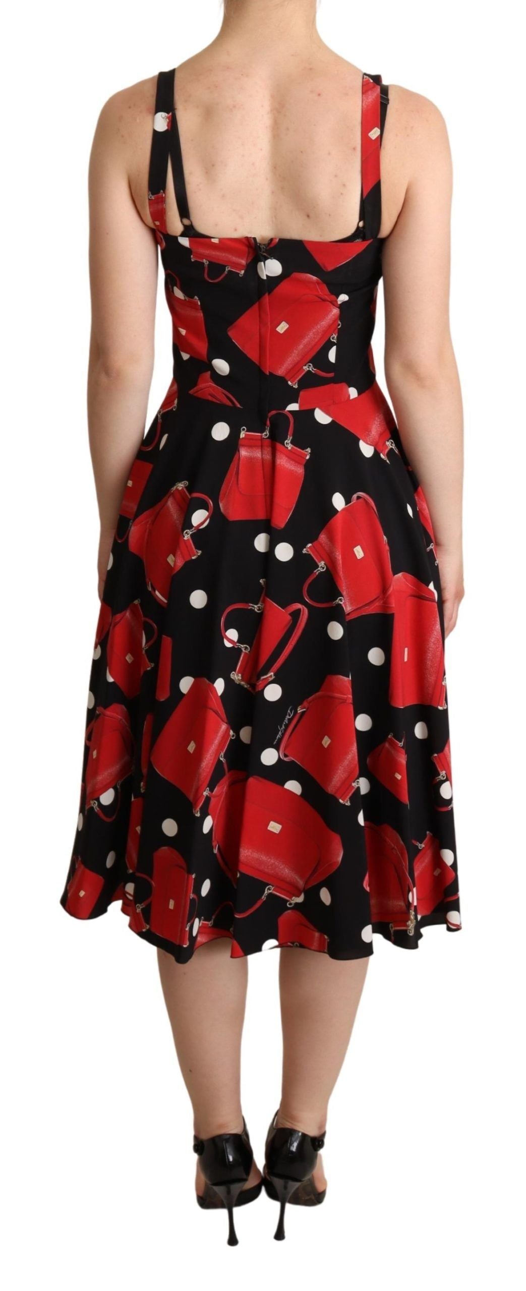 Dolce & Gabbana Black Midi Dress for Women detail view