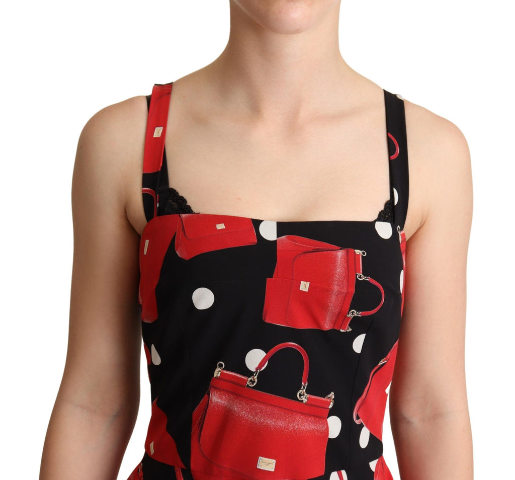 Dolce & Gabbana Black Midi Dress for Women side view
