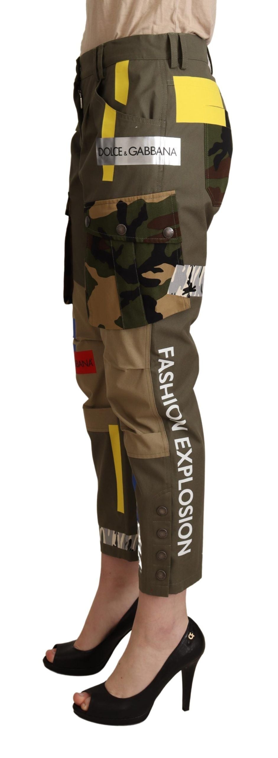 Dolce & Gabbana Green Cargo Pants for Women alternate view