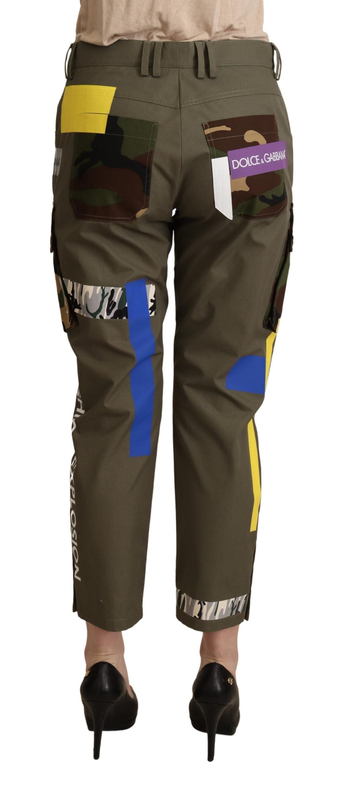 Dolce & Gabbana Green Cargo Pants for Women detail view