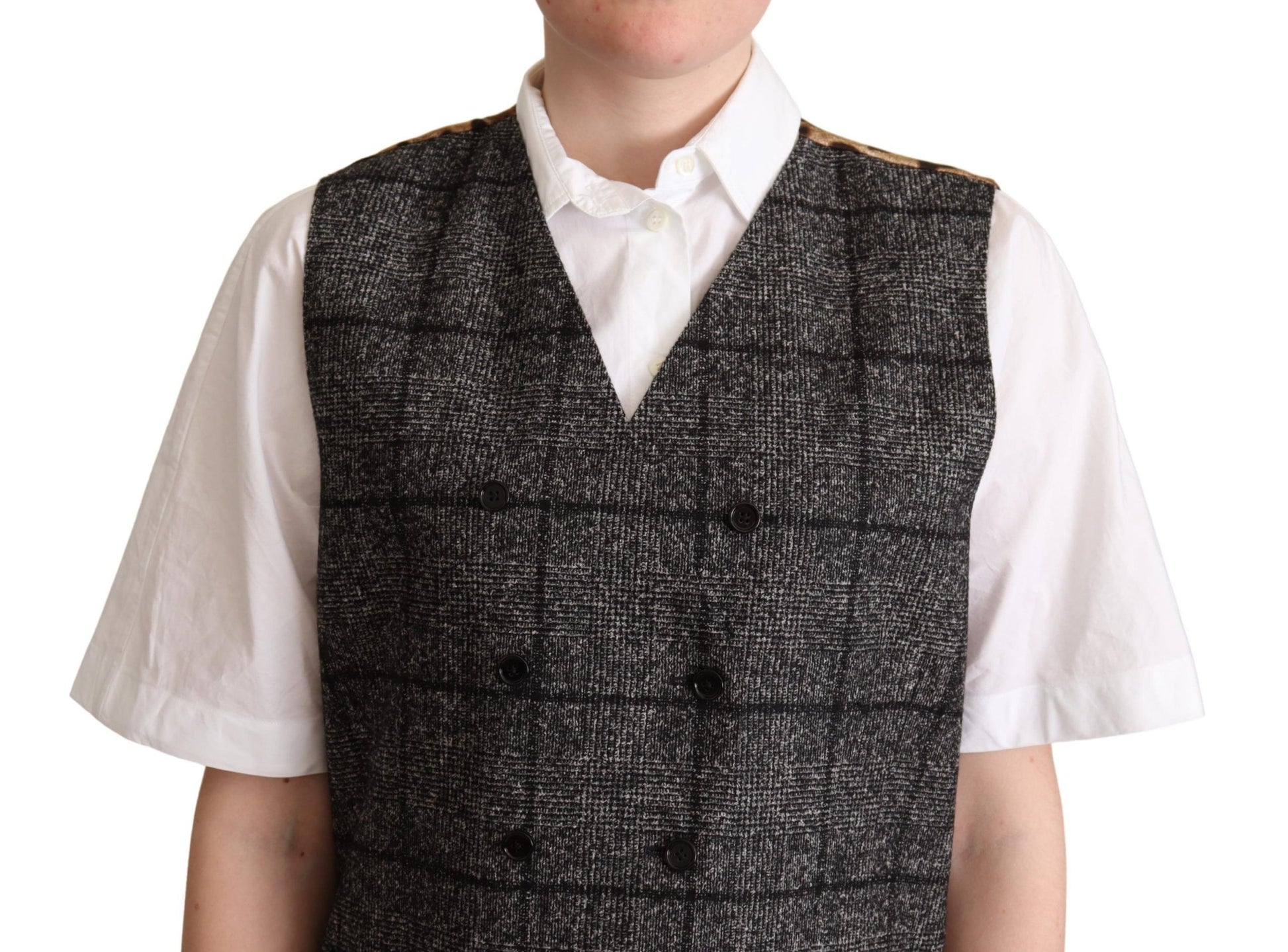 Dolce & Gabbana Grey Waistcoats for Women side view