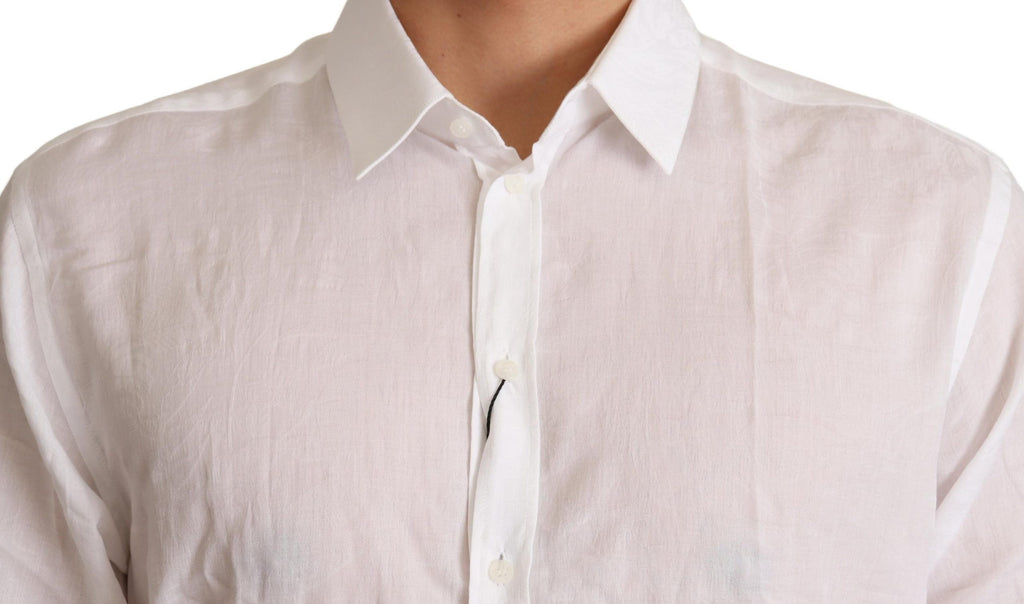 Dolce & Gabbana White Dress Shirt for Men side view