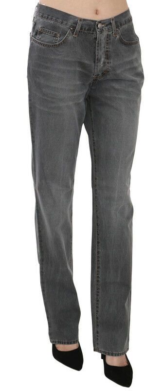 Just Cavalli Grey Straight Leg Jeans for Women side view
