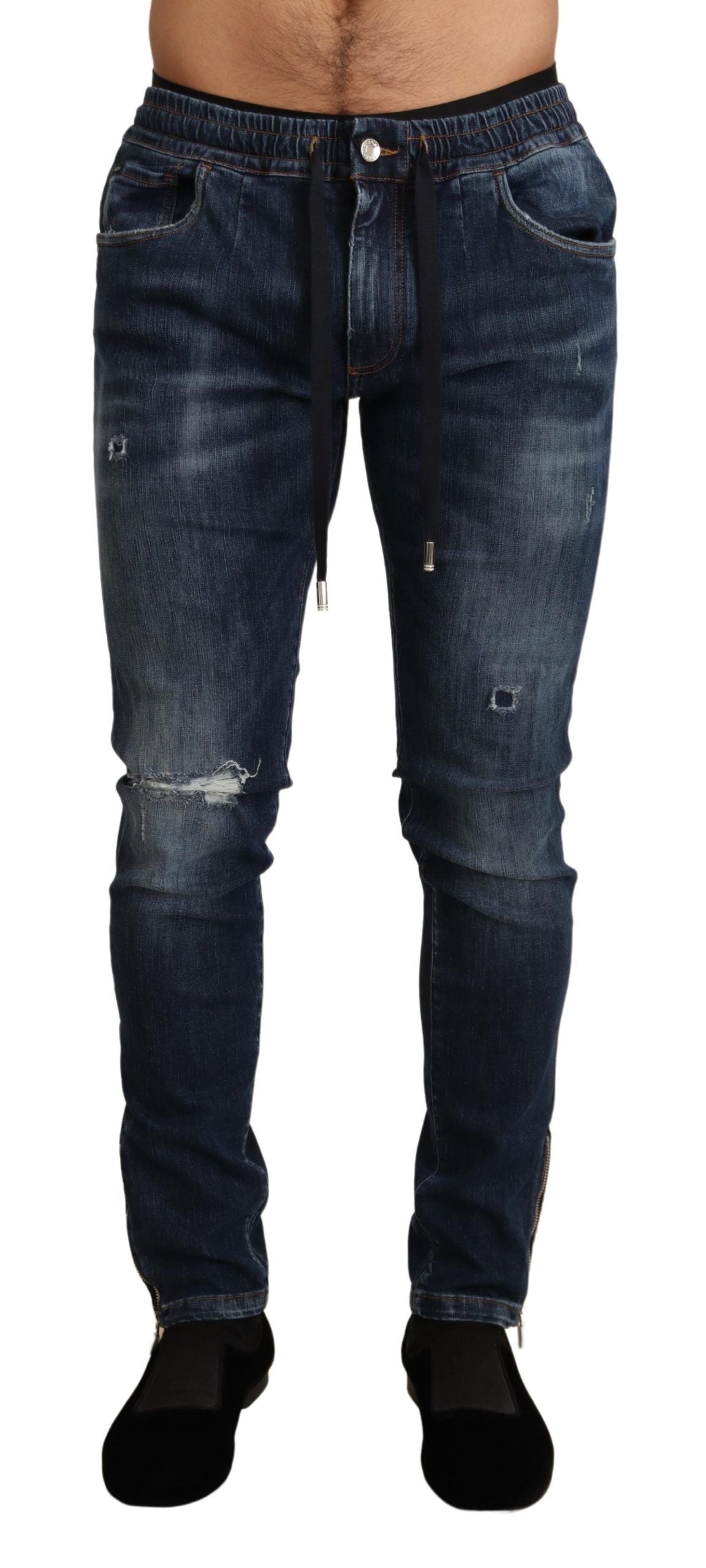 Dolce & Gabbana Blue Skinny Jeans for Men