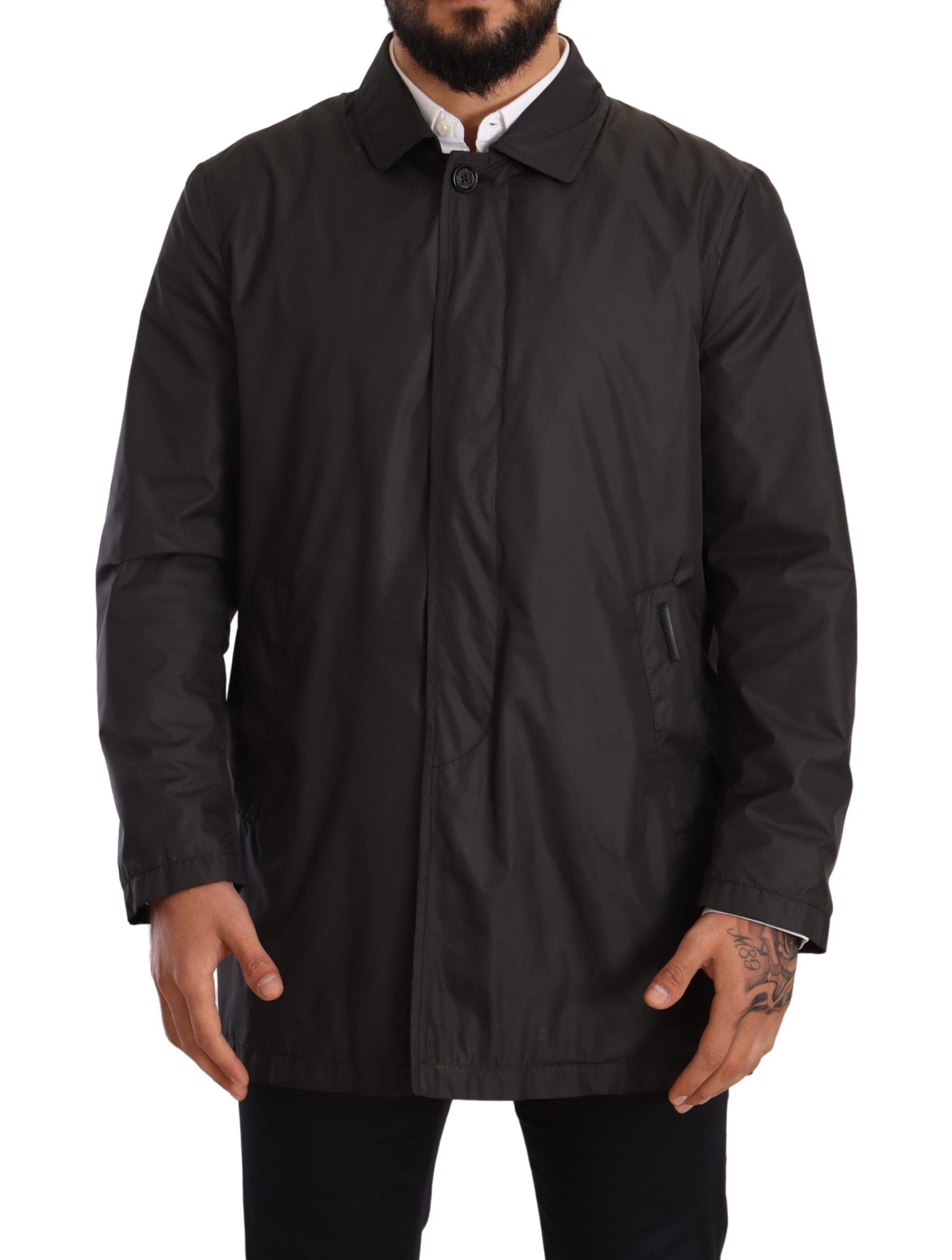 Dolce & Gabbana Black Trench Coats for Men