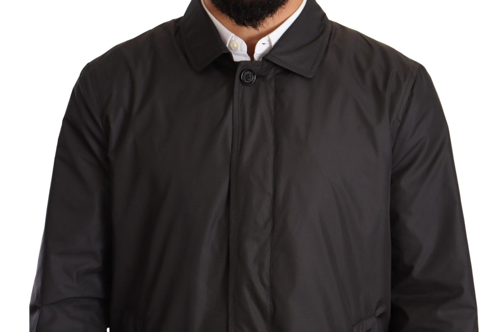 Dolce & Gabbana Black Trench Coats for Men side view
