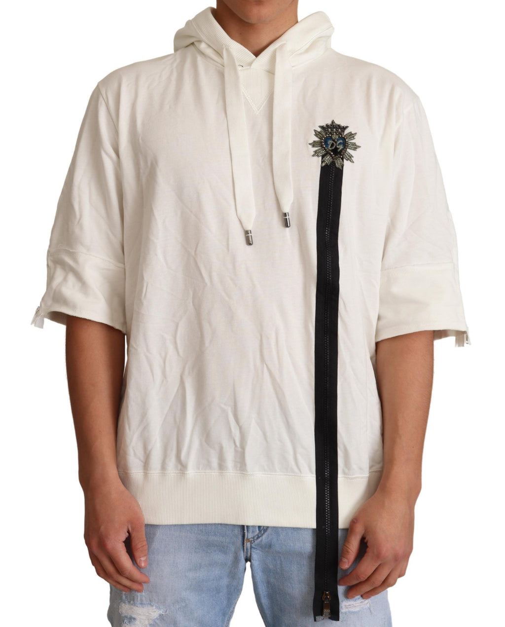 Dolce & Gabbana White Hoodie for Men
