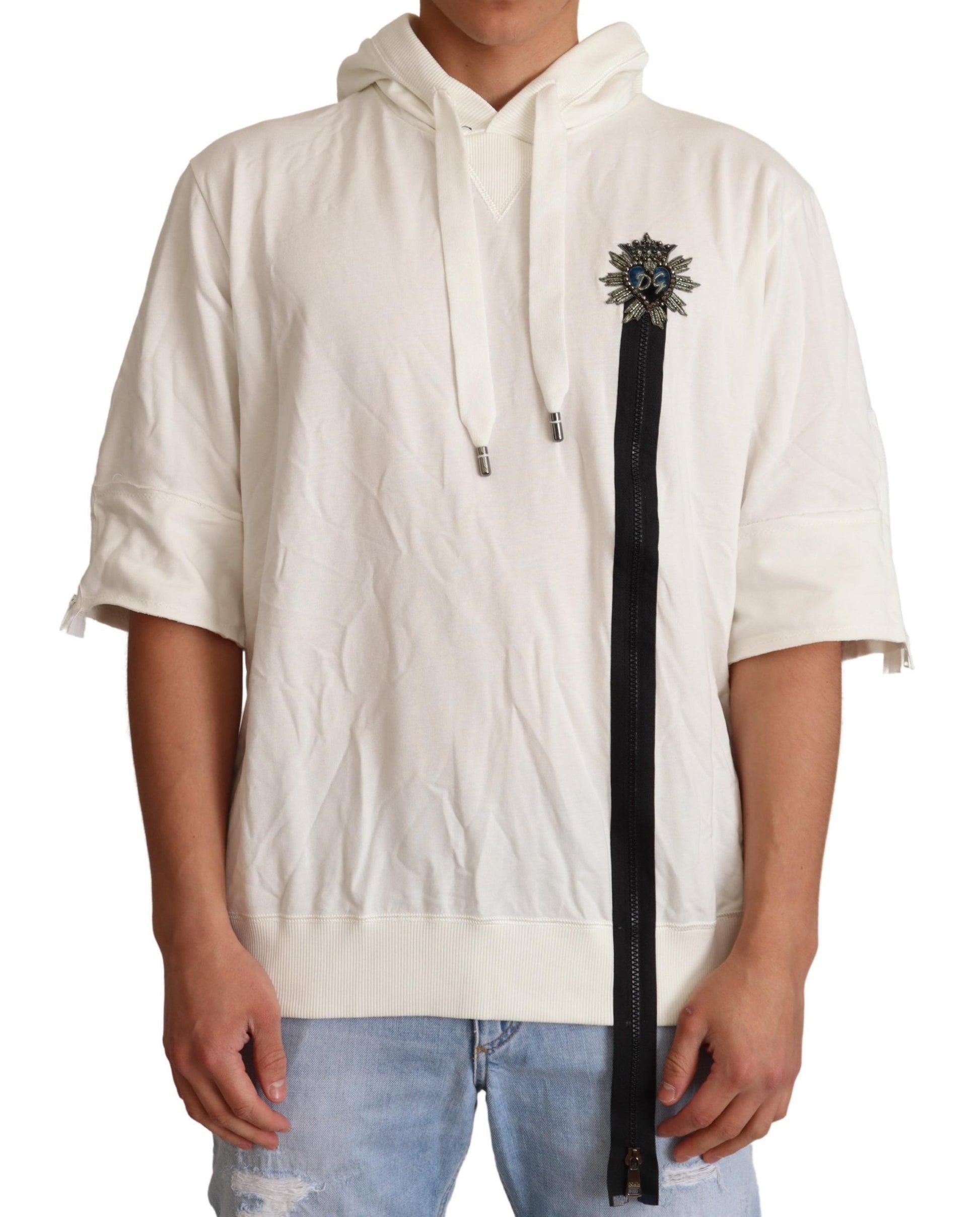Dolce & Gabbana White Hoodie for Men