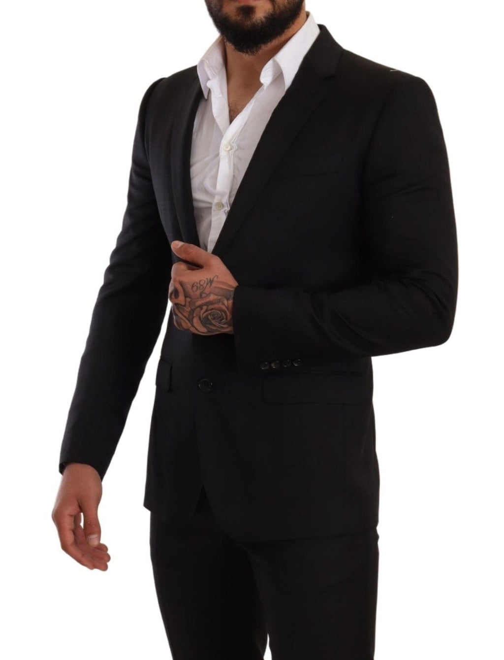 Dolce & Gabbana Black Two Piece Suits for Men side view