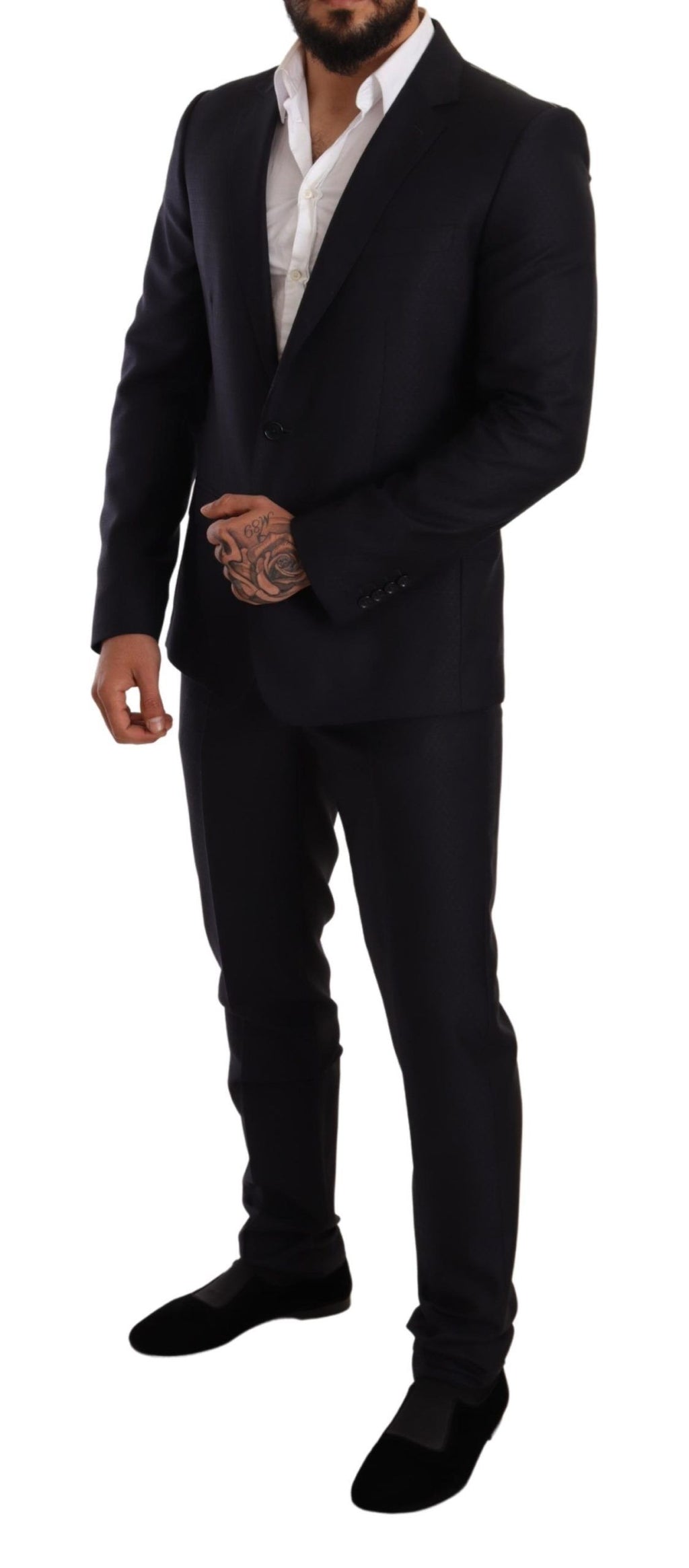 Dolce & Gabbana Blue Two Piece Suits for Men side view