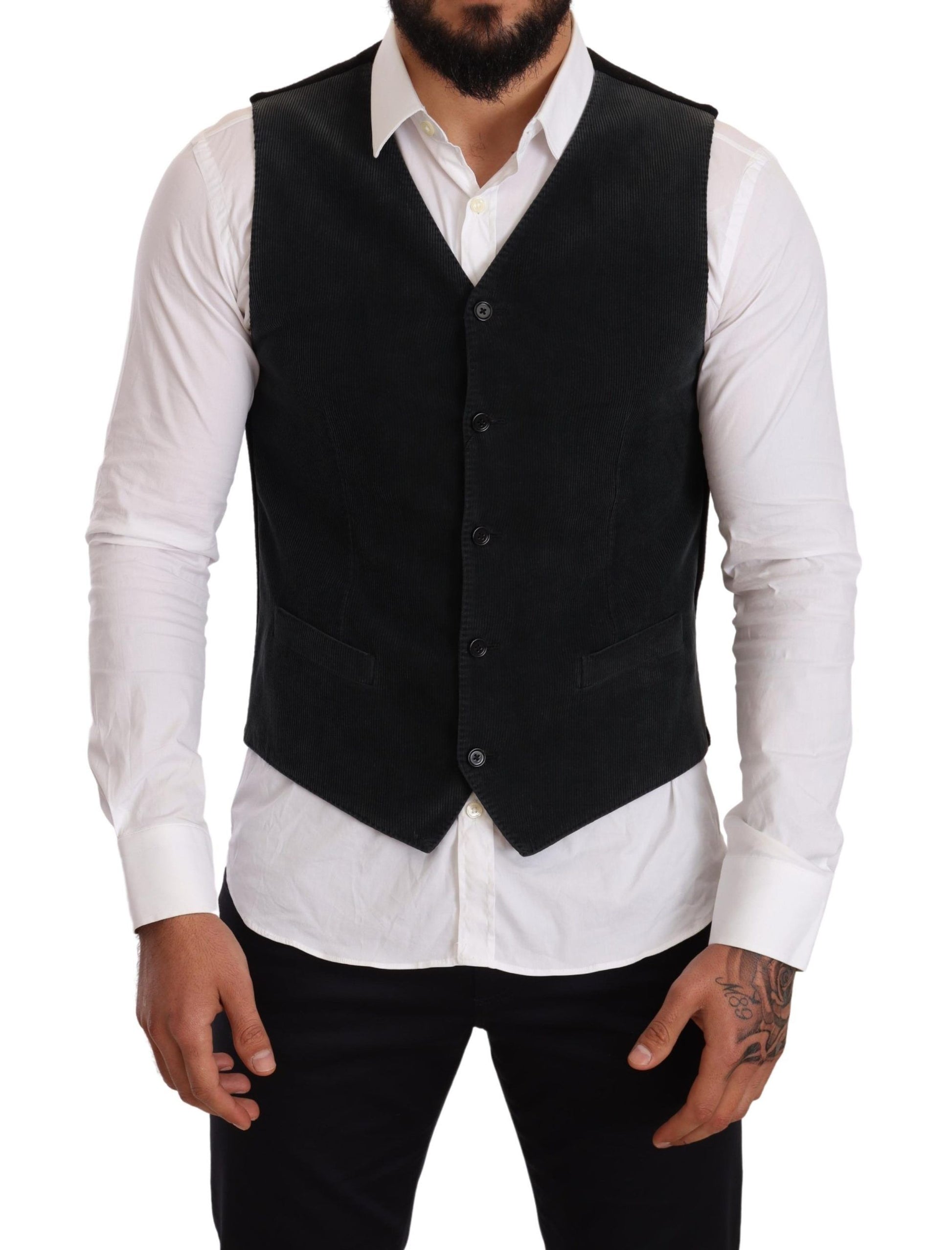 Dolce & Gabbana Black Waistcoats for Men