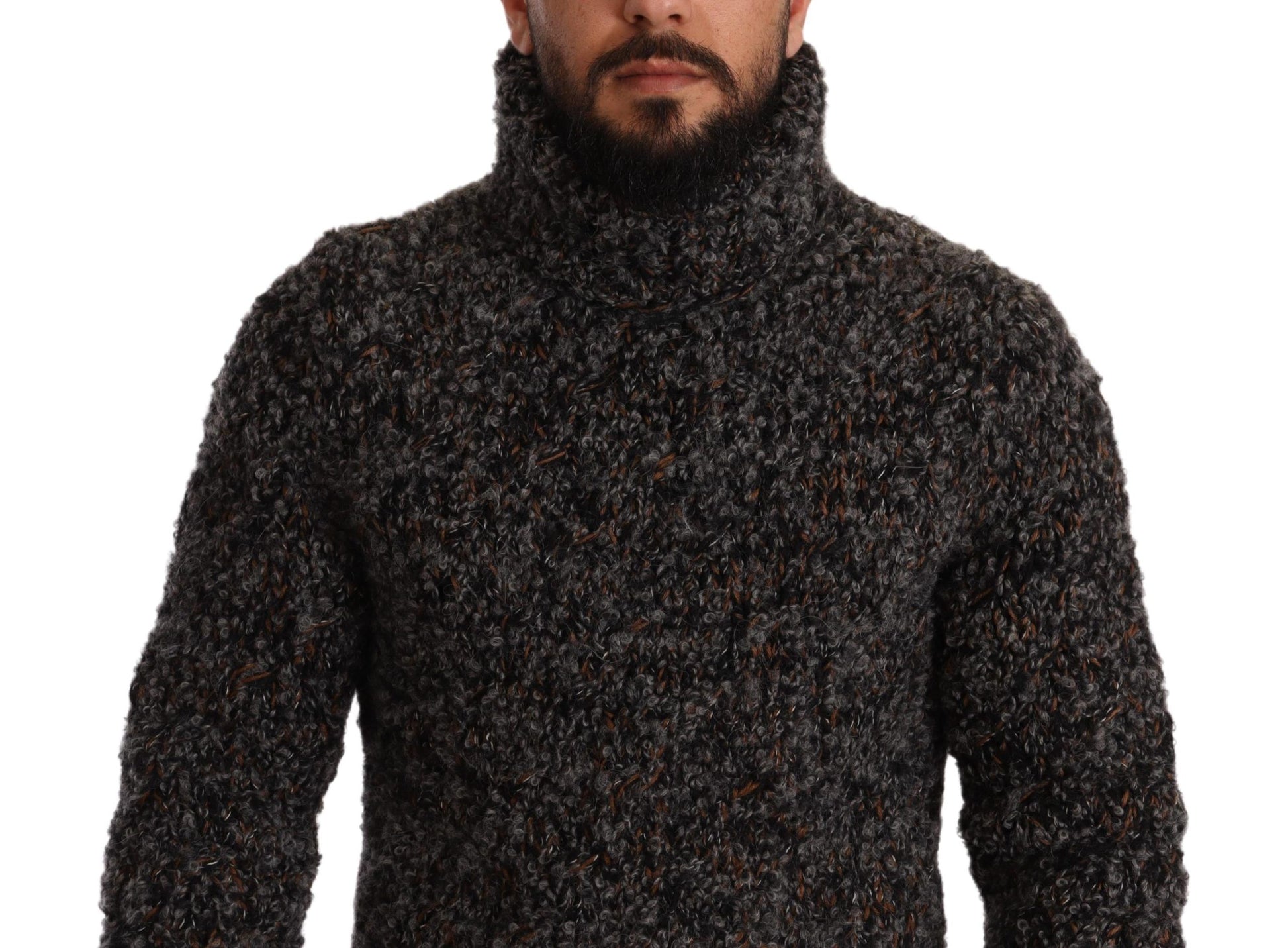Dolce & Gabbana Grey Turtleneck for Men side view