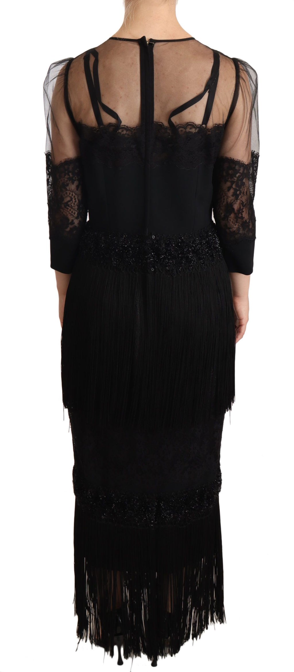 Dolce & Gabbana Black Long Dress for Women detail view